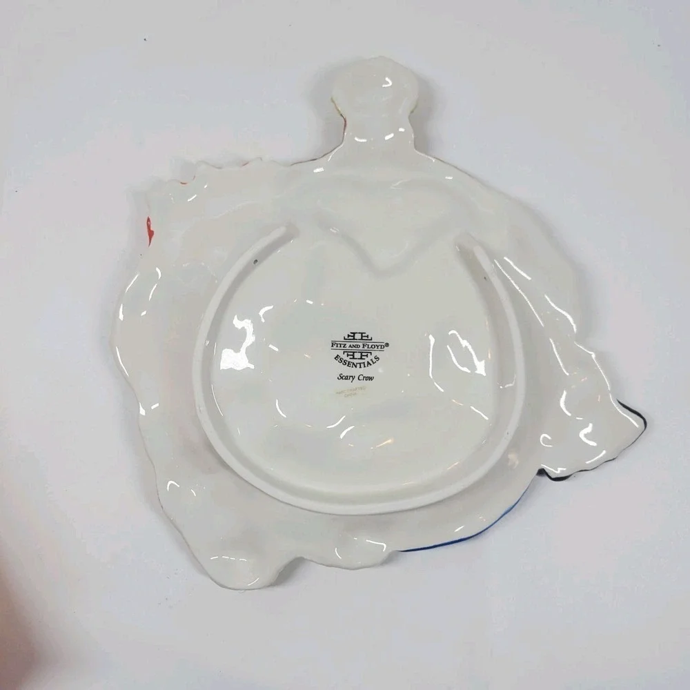 Fitz‎ & Floyd Scary Crow Canape Snack Plate W Box Halloween Fall